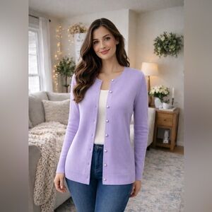 NEW Blair Light Purple Lavender Cardigan Sweater